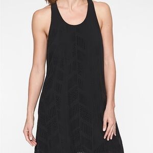 Athleta Brookfield Laser Cut Black Racerback Dress Women’s Medium